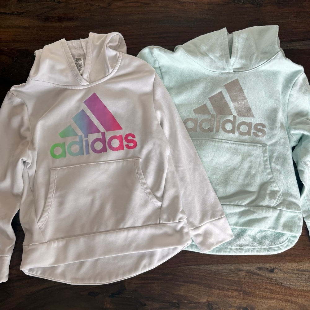 Girls Set of 2 Adidas Hoodies Size 7/8